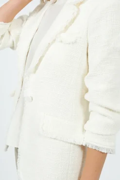 Cinq A Sept 5A7 Boucle Khloe Blazer in Gardenia