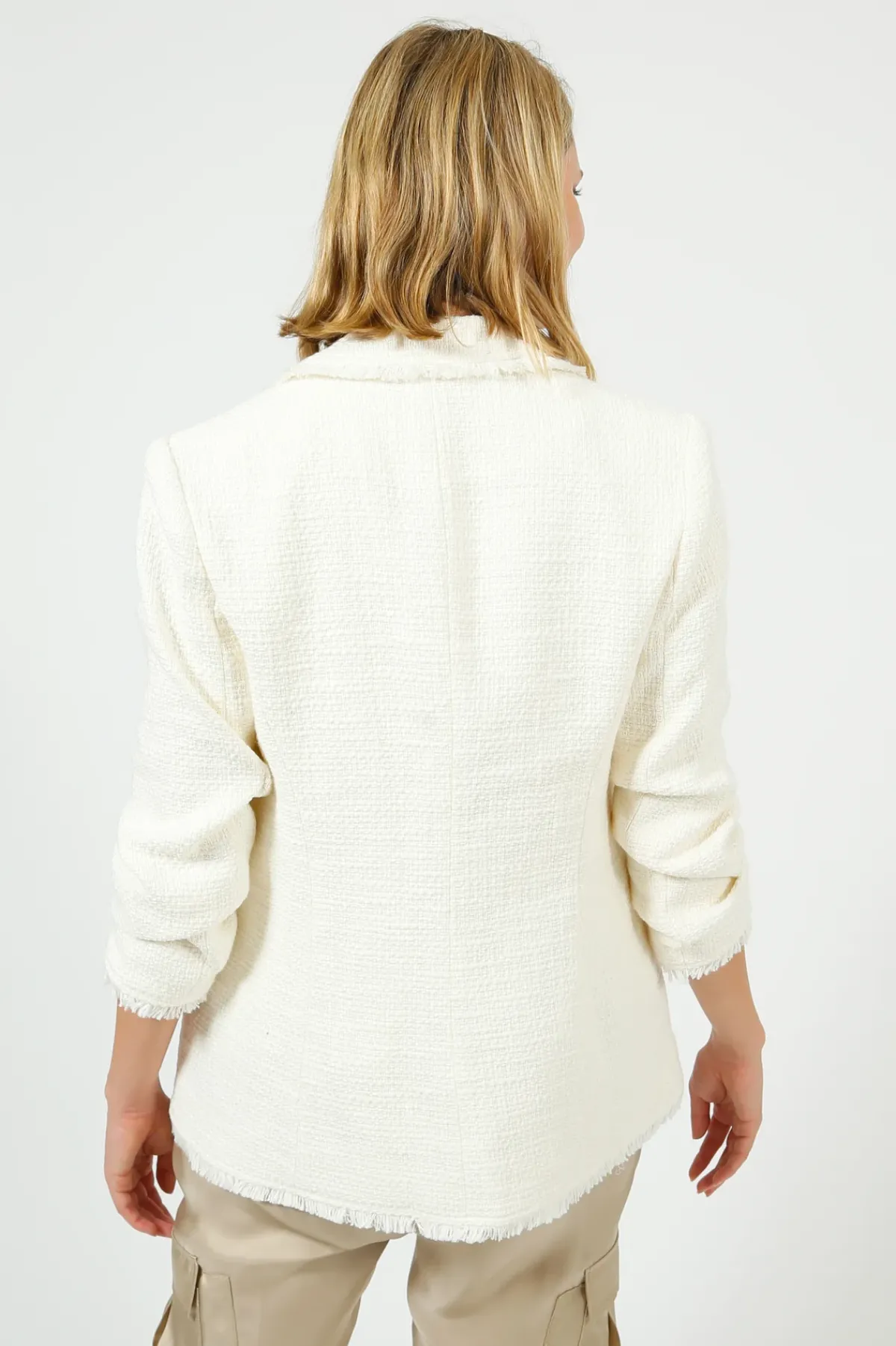 Cinq A Sept 5A7 Boucle Khloe Blazer in Gardenia