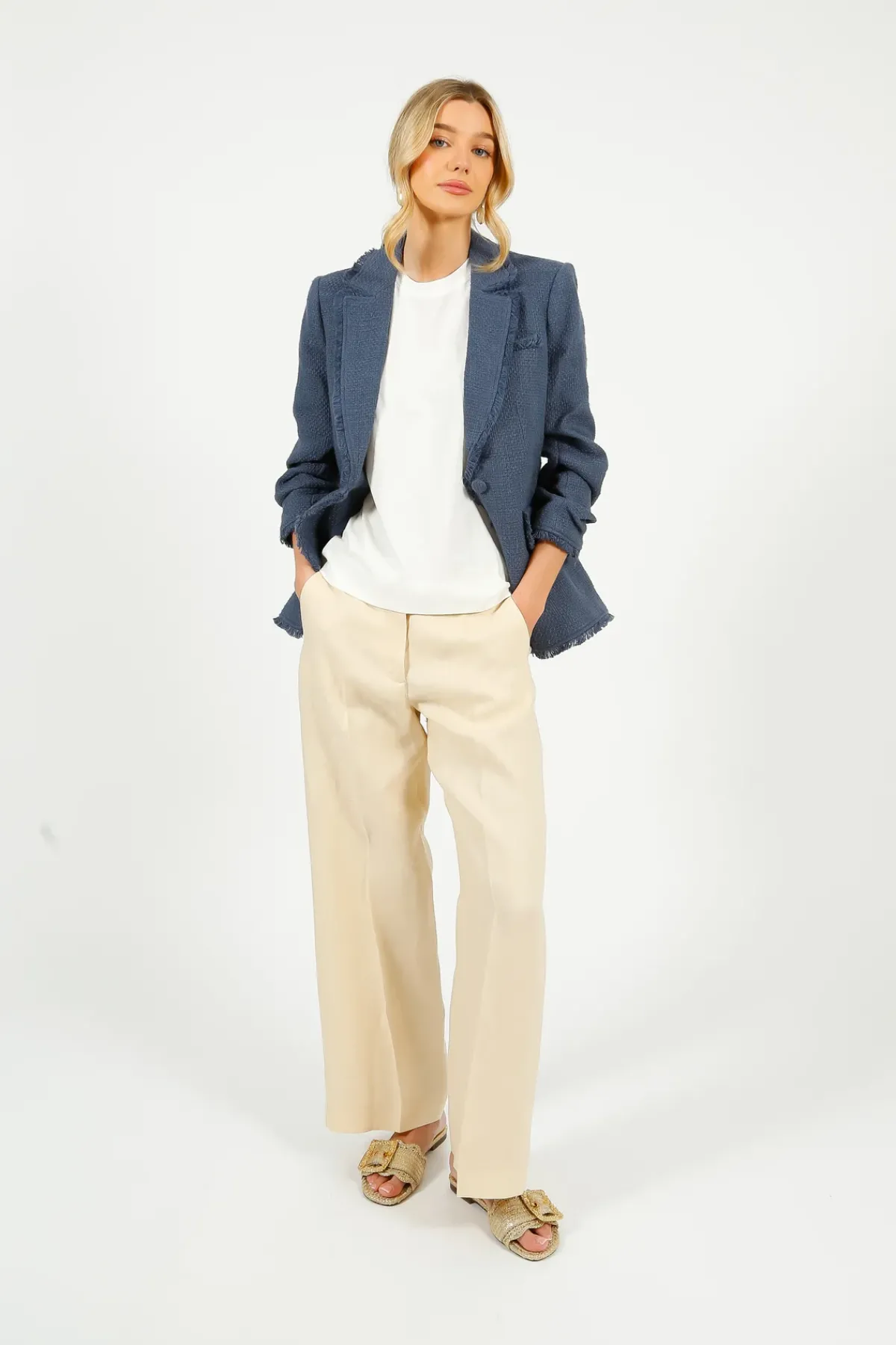 Cinq A Sept 5A7 Boucle Khloe Blazer in Shadow