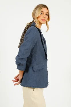 Cinq A Sept 5A7 Boucle Khloe Blazer in Shadow