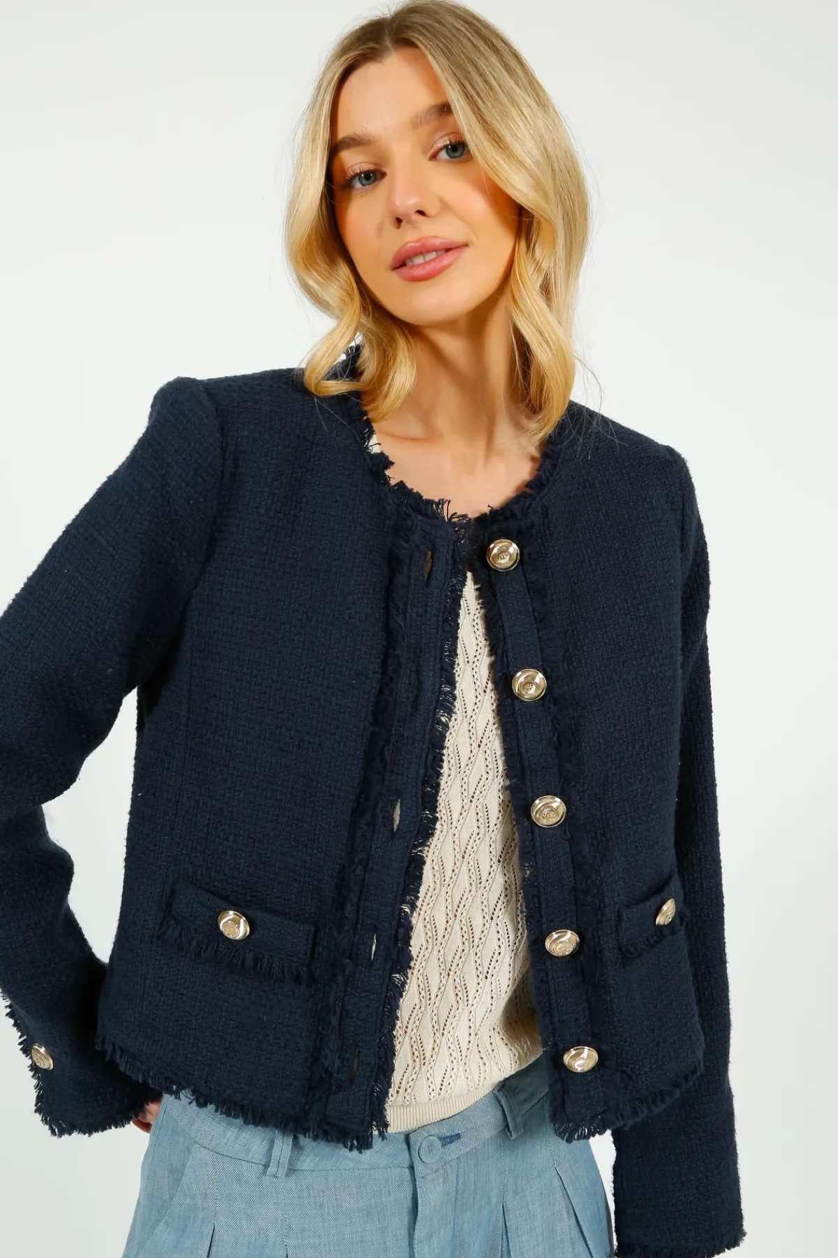 Cinq A Sept 5A7 Christie Jacket in Navy