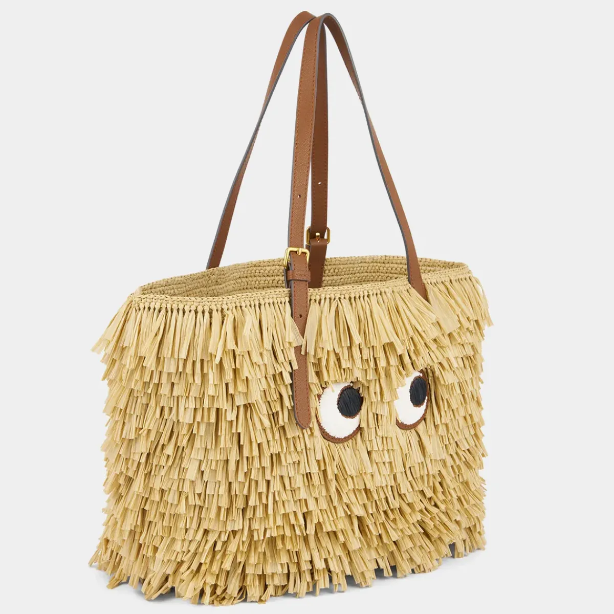 Anya Hindmarch AH E/W Shag Eyes in Natural