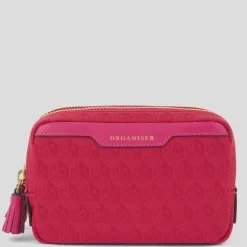 Anya Hindmarch AH Organiser Duo Pouch in Magenta