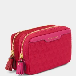 Anya Hindmarch AH Organiser Duo Pouch in Magenta