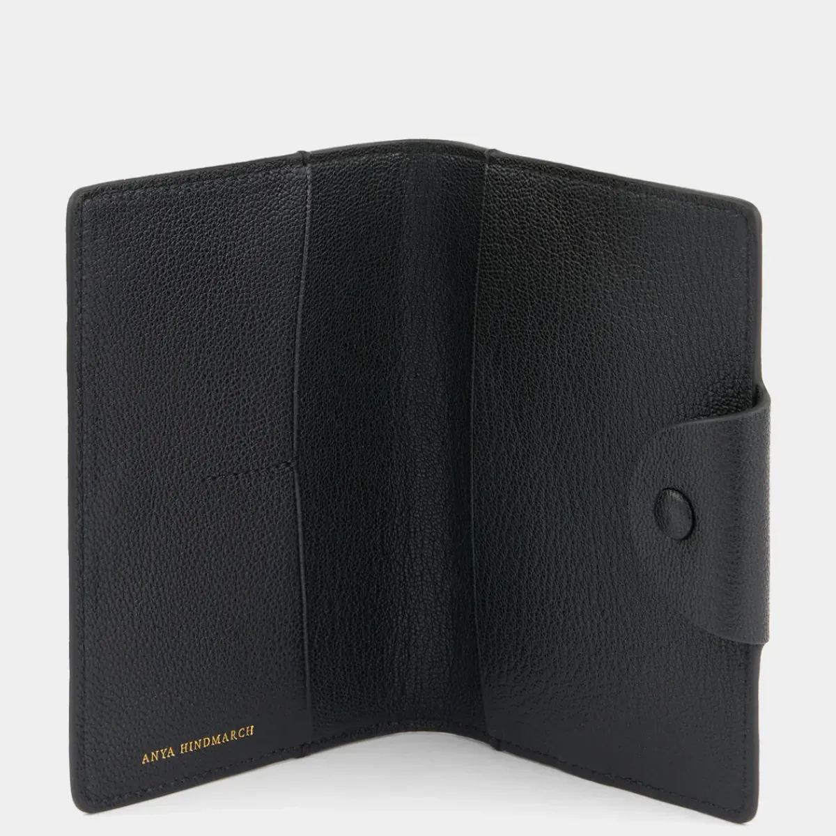 Anya Hindmarch AH Passport Case Eyes in Black