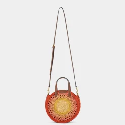 Anya Hindmarch AH Small Round Bow Tote in Orange Multi