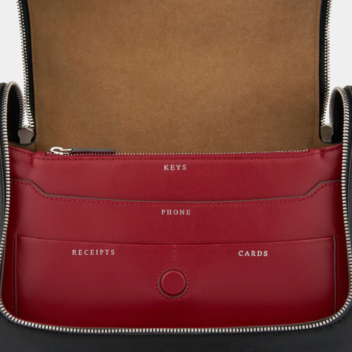 Anya Hindmarch AH Vere New Shoulder Bag with Studs in Black