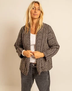 AOKYANOS Cuba Printed Mendoza Jacket in Black