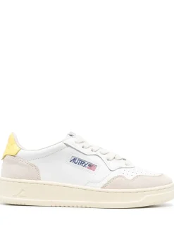 Autry MEDALIST in Suede White, Lemongrass