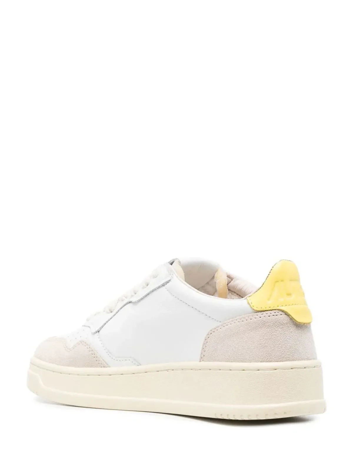 Autry MEDALIST in Suede White, Lemongrass