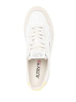 Autry MEDALIST in Suede White, Lemongrass