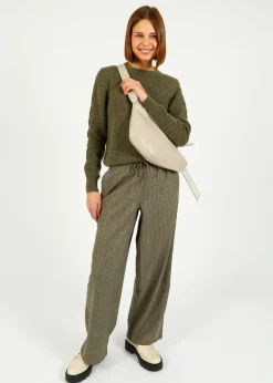 American Vintage AV Dirow Trousers in Taupe Stripe
