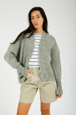 American Vintage AV East 19 Open Cardigan in Tortue Melange