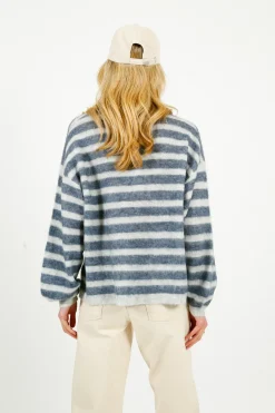American Vintage AV Nenbay Stripe Knit in Polar, Tornado