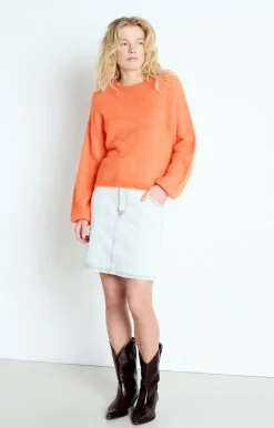 American Vintage AV Nenybay Knit in Orange fluro