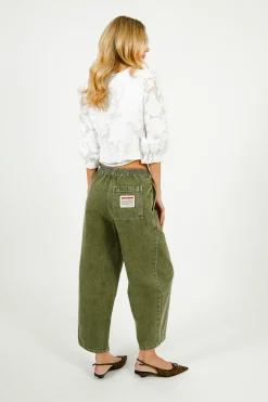 American Vintage AV Uzatown Trousers in Olive