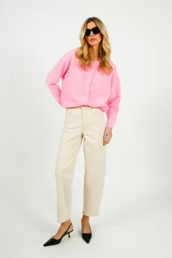 American Vintage AV Vitow Knit Cardi in Rose Chine