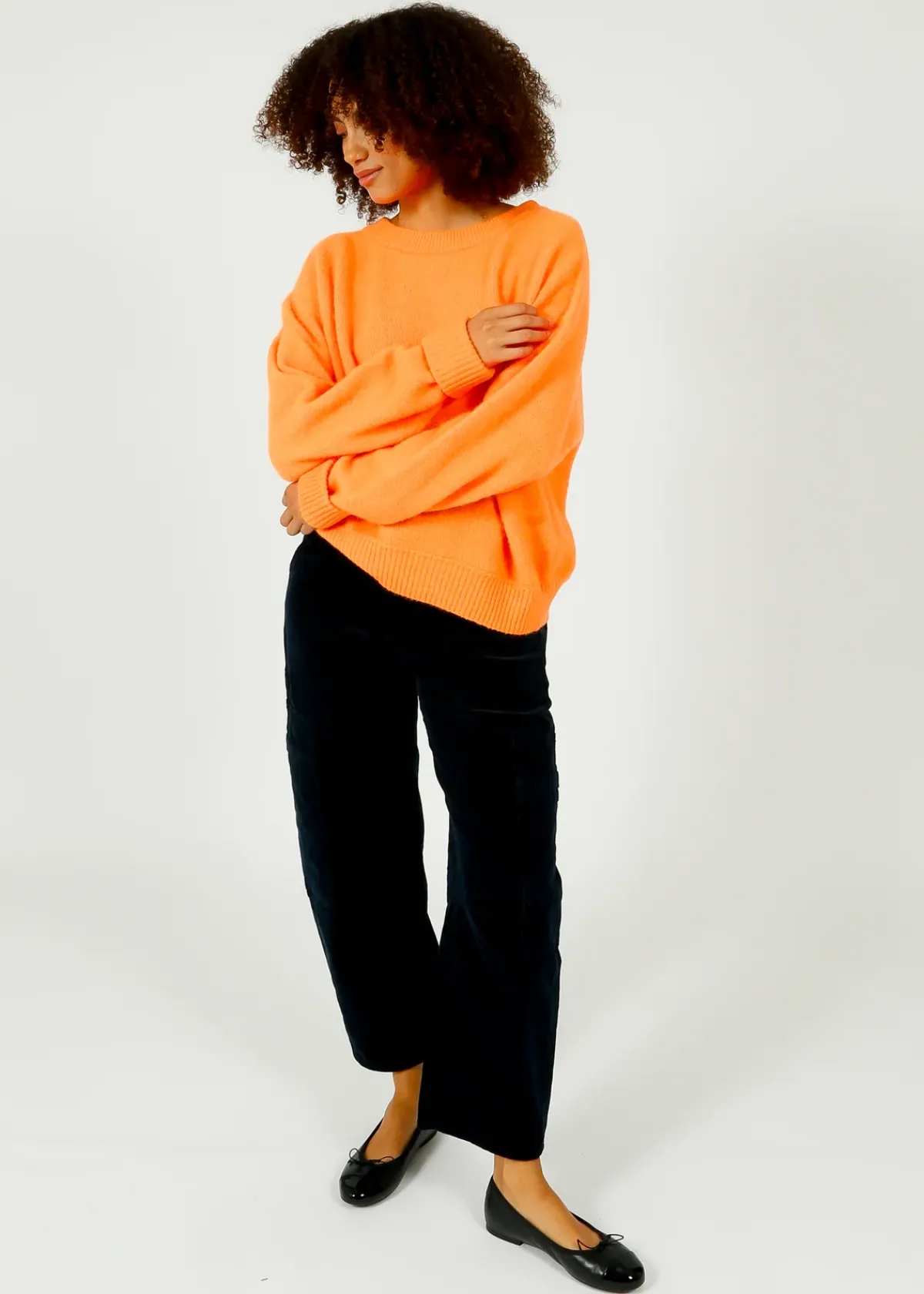American Vintage AV Vitow Knit in Carrot Fluro