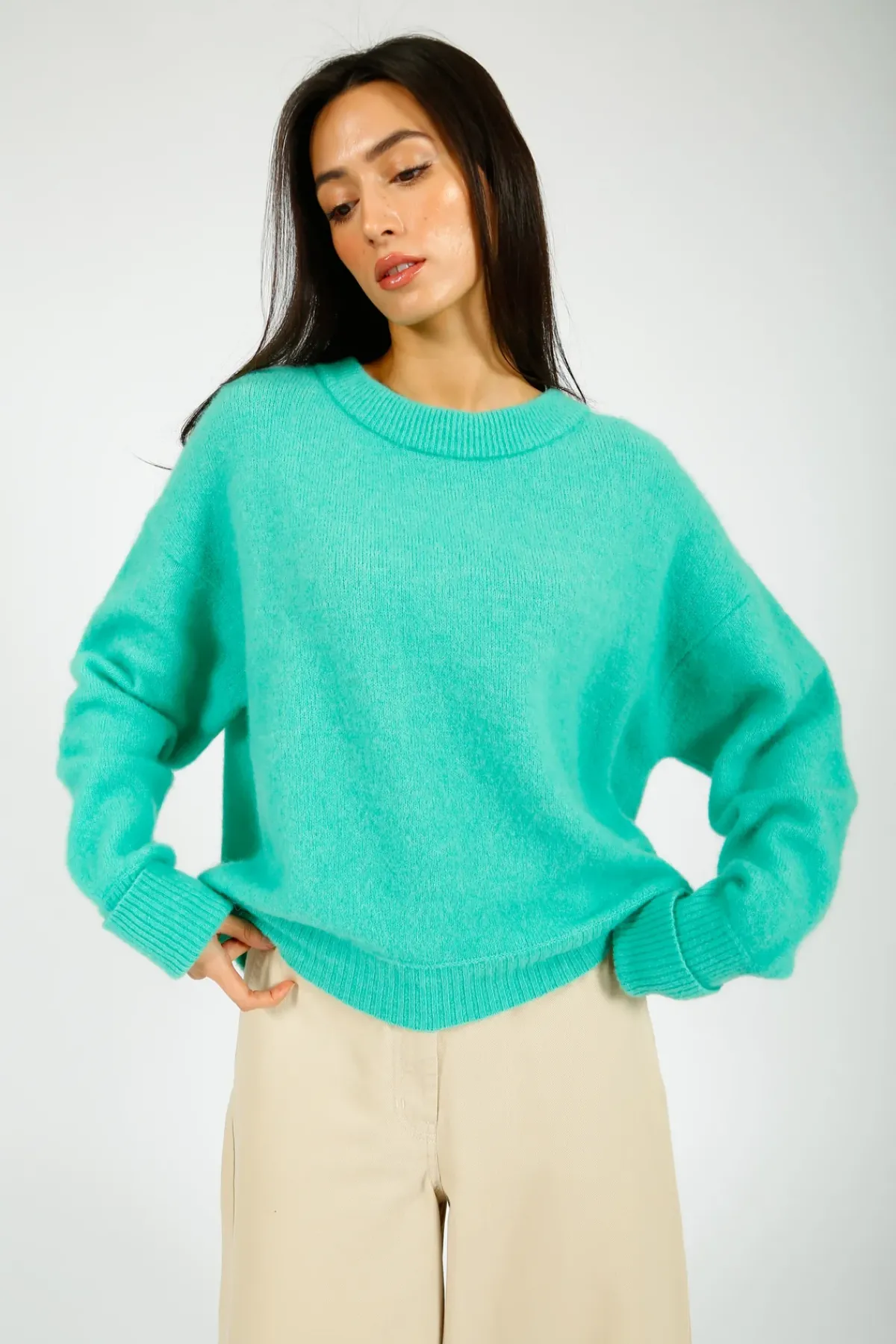 American Vintage AV Vitow Knit Jumper in Riviera Chine