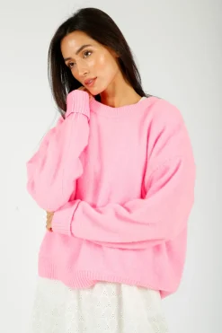 American Vintage AV Vitow Knit Jumper in Rose Chine