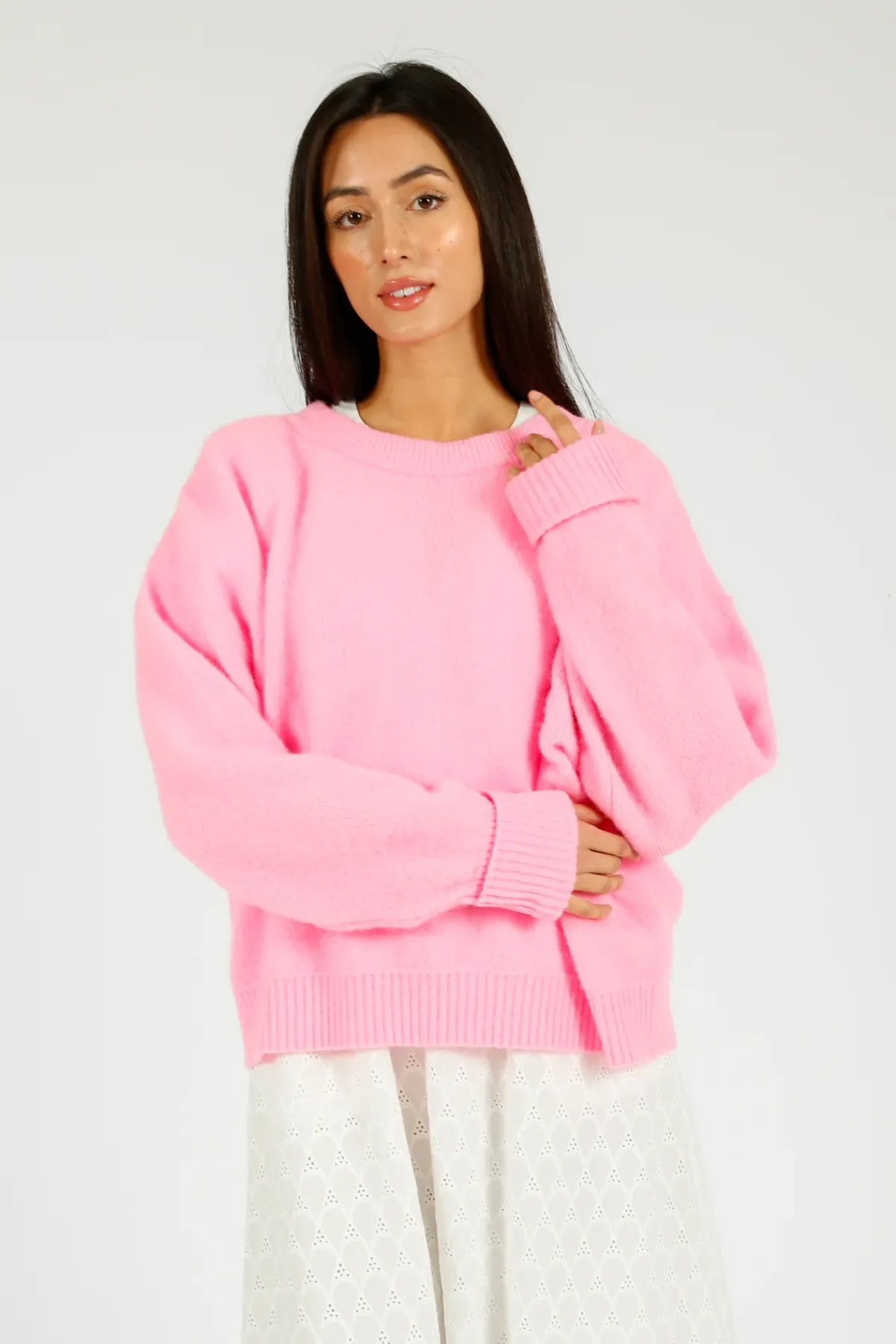 American Vintage AV Vitow Knit Jumper in Rose Chine