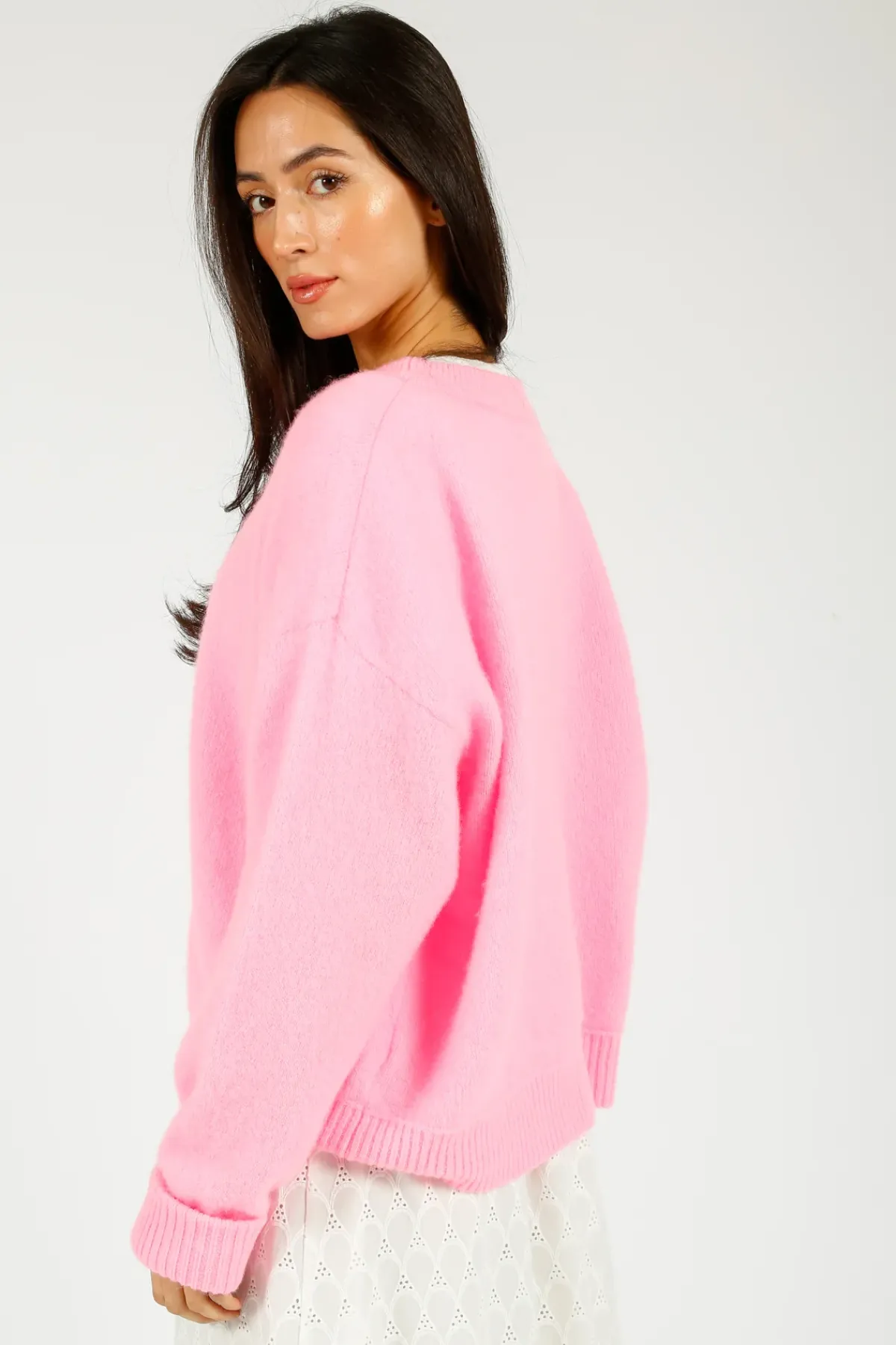American Vintage AV Vitow Knit Jumper in Rose Chine