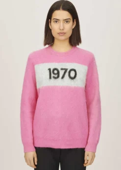 Bella Freud BF 1970 Mohair Knit in Flamingo Pink