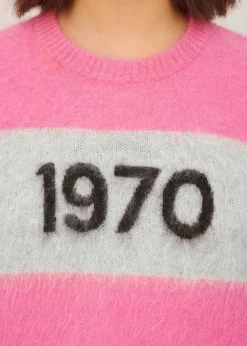 Bella Freud BF 1970 Mohair Knit in Flamingo Pink