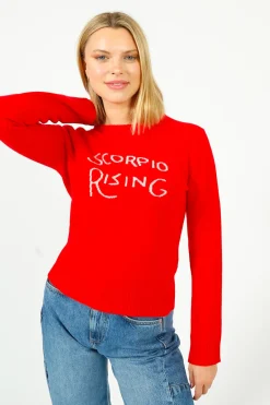 Bella Freud BF Scorpio Rising Jumper in Red