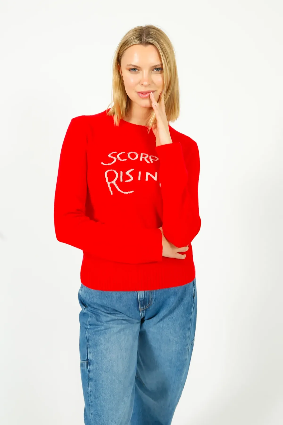 Bella Freud BF Scorpio Rising Jumper in Red