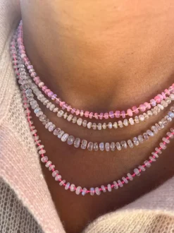 Bon Bon Jewellery Club BON BON Baby Pink Fire Opal Necklace