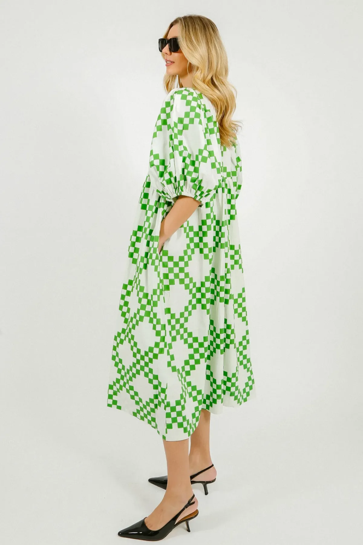 Bonte Briony Dress in Apple Green