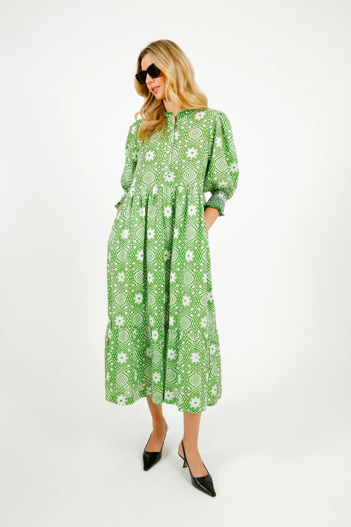 Bonte Loane Dress in Apple Green