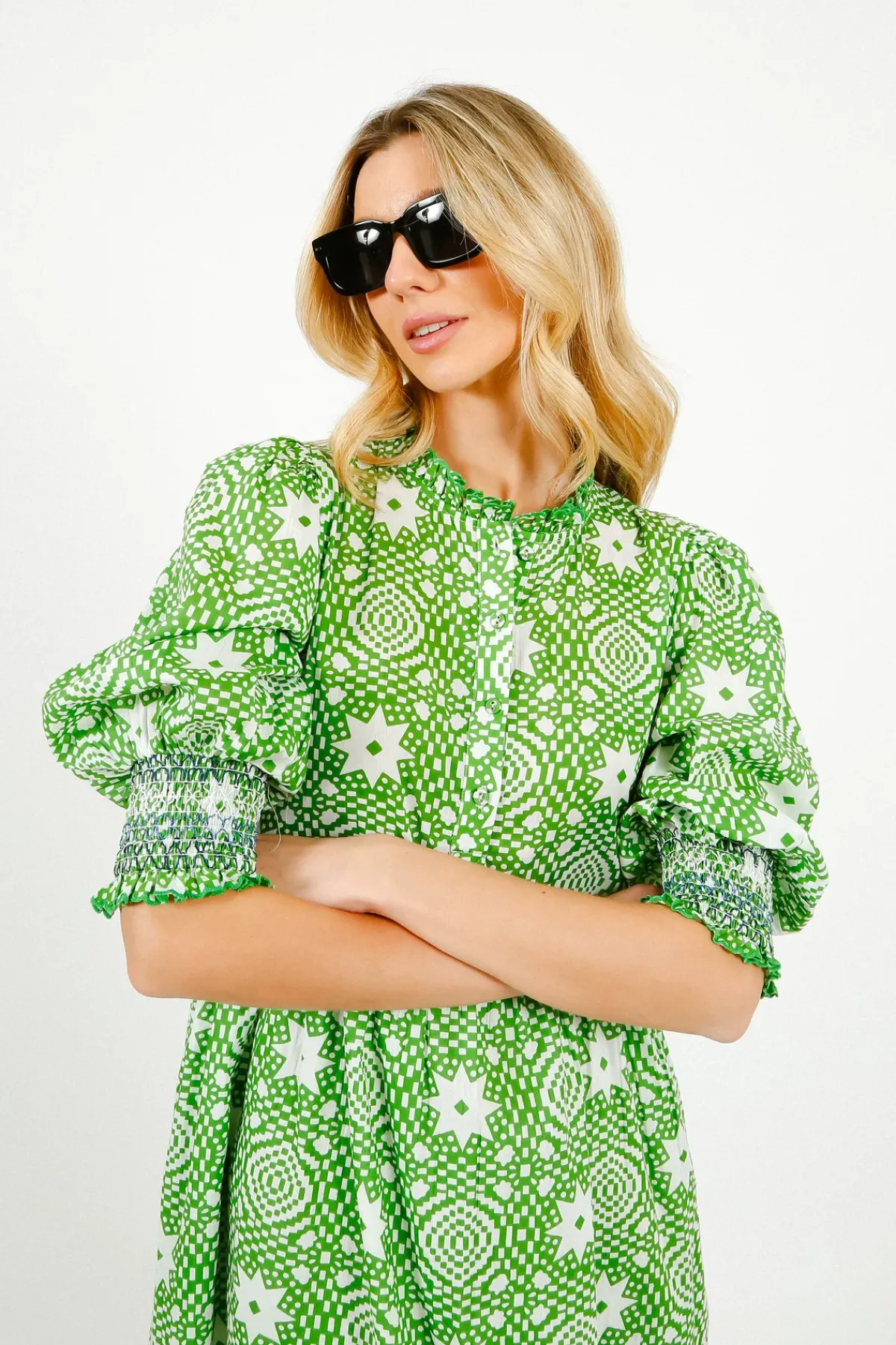 Bonte Loane Dress in Apple Green