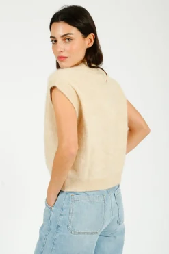 Colorush C-RUSH Brushed Palm Cardi in Almond