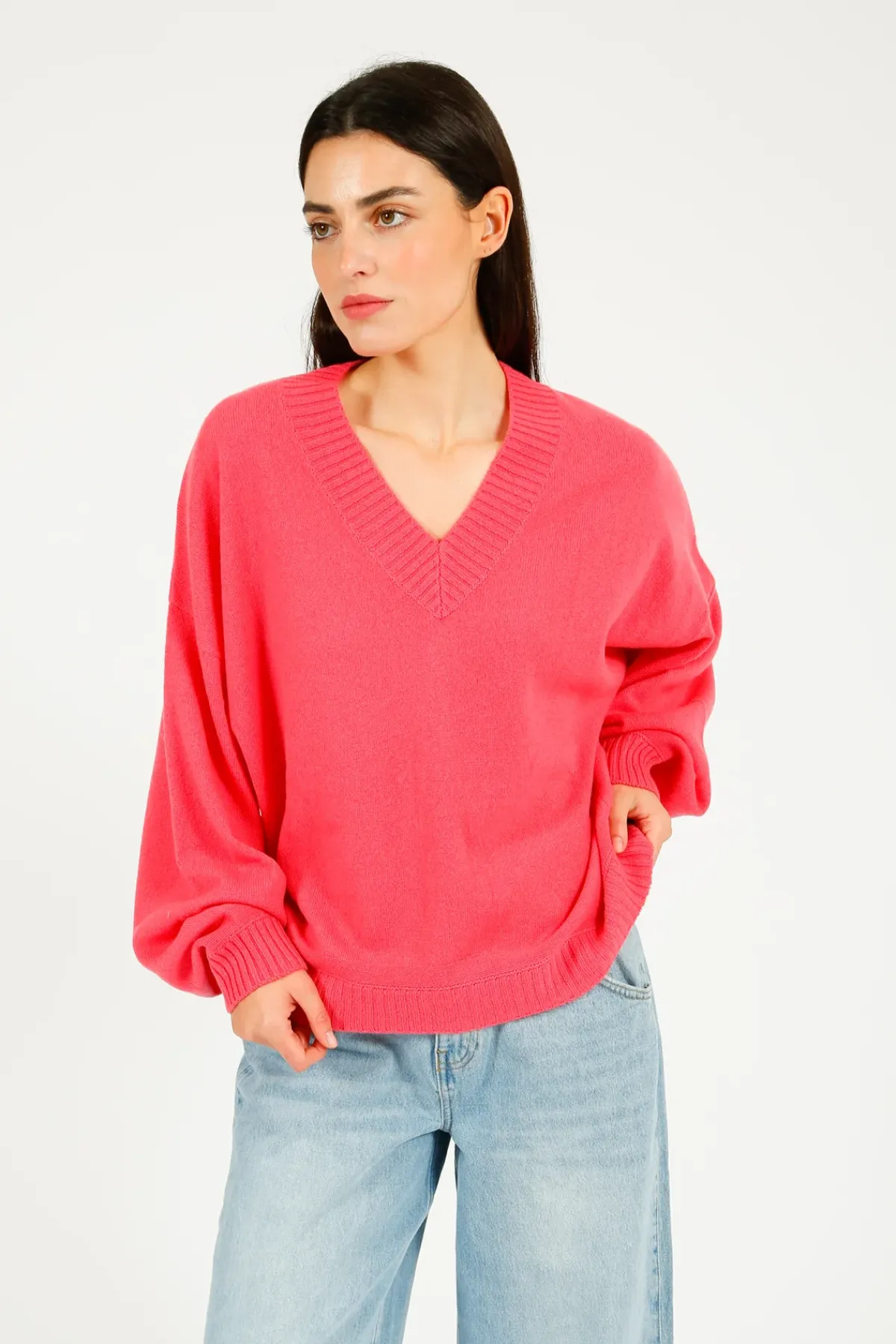 Colorush C-RUSH Sanita Oversized V in Rosebloom
