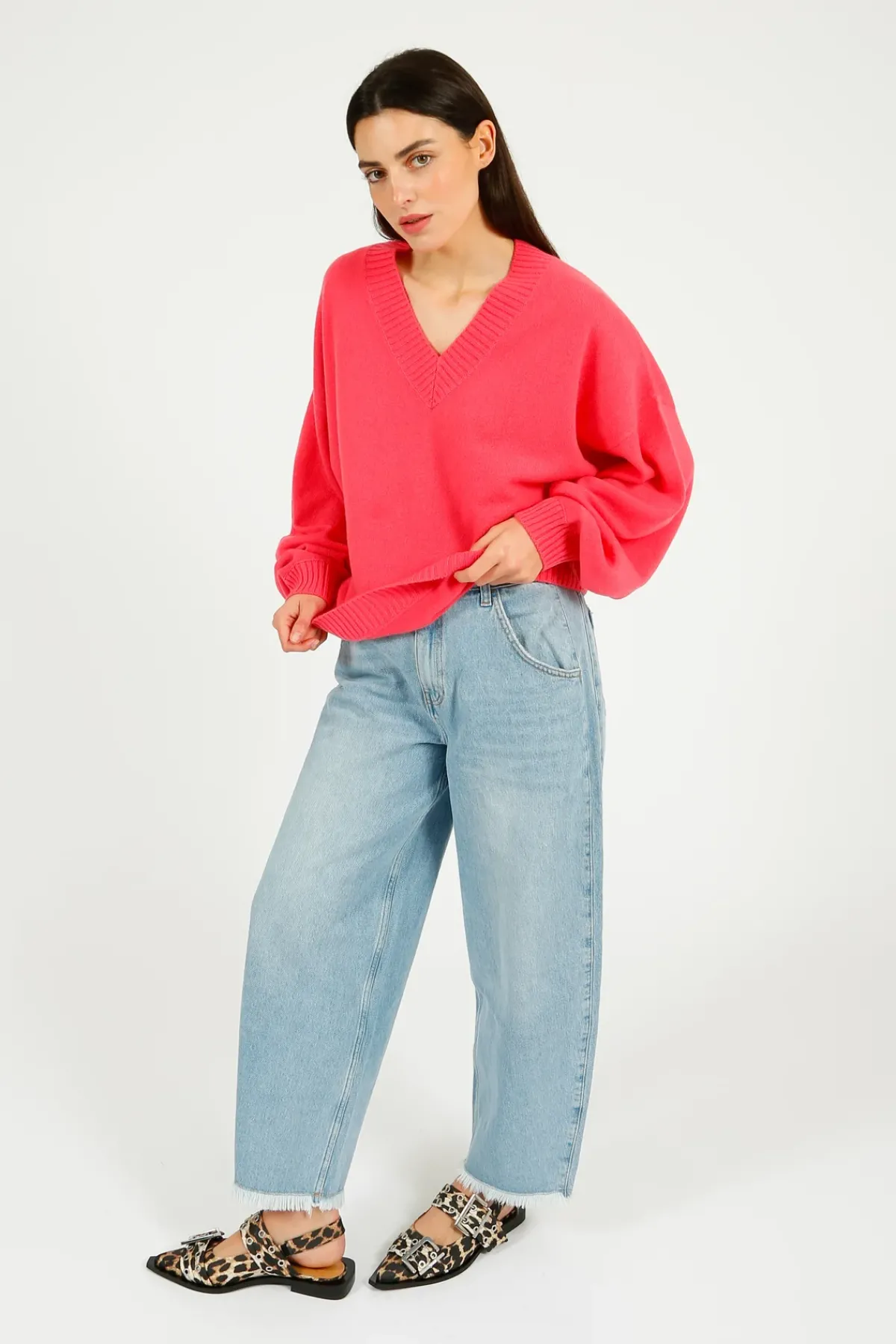 Colorush C-RUSH Sanita Oversized V in Rosebloom