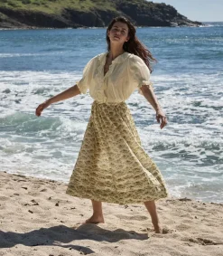 Doen Marcie Skirt in Citron Rosier Floral