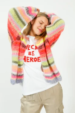 Dawn X Dare Du0026D Gabi Cardigan in Bold Multi
