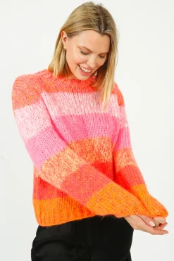 Dawn X Dare Du0026D Gigi Rainbow Knit in Chili