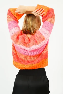 Dawn X Dare Du0026D Gigi Rainbow Knit in Chili