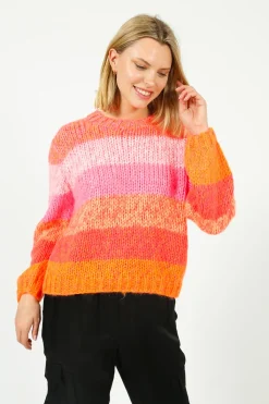 Dawn X Dare Du0026D Gigi Rainbow Knit in Chili