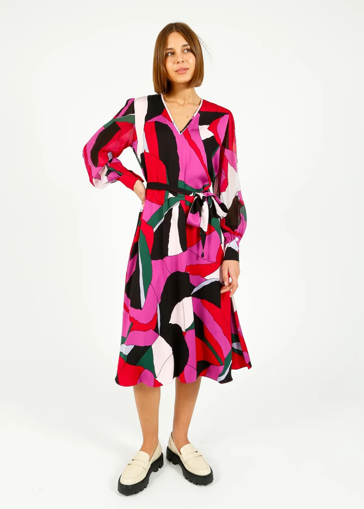 Diane Von Furstenberg DVF Abel Dress in Tendu Huge