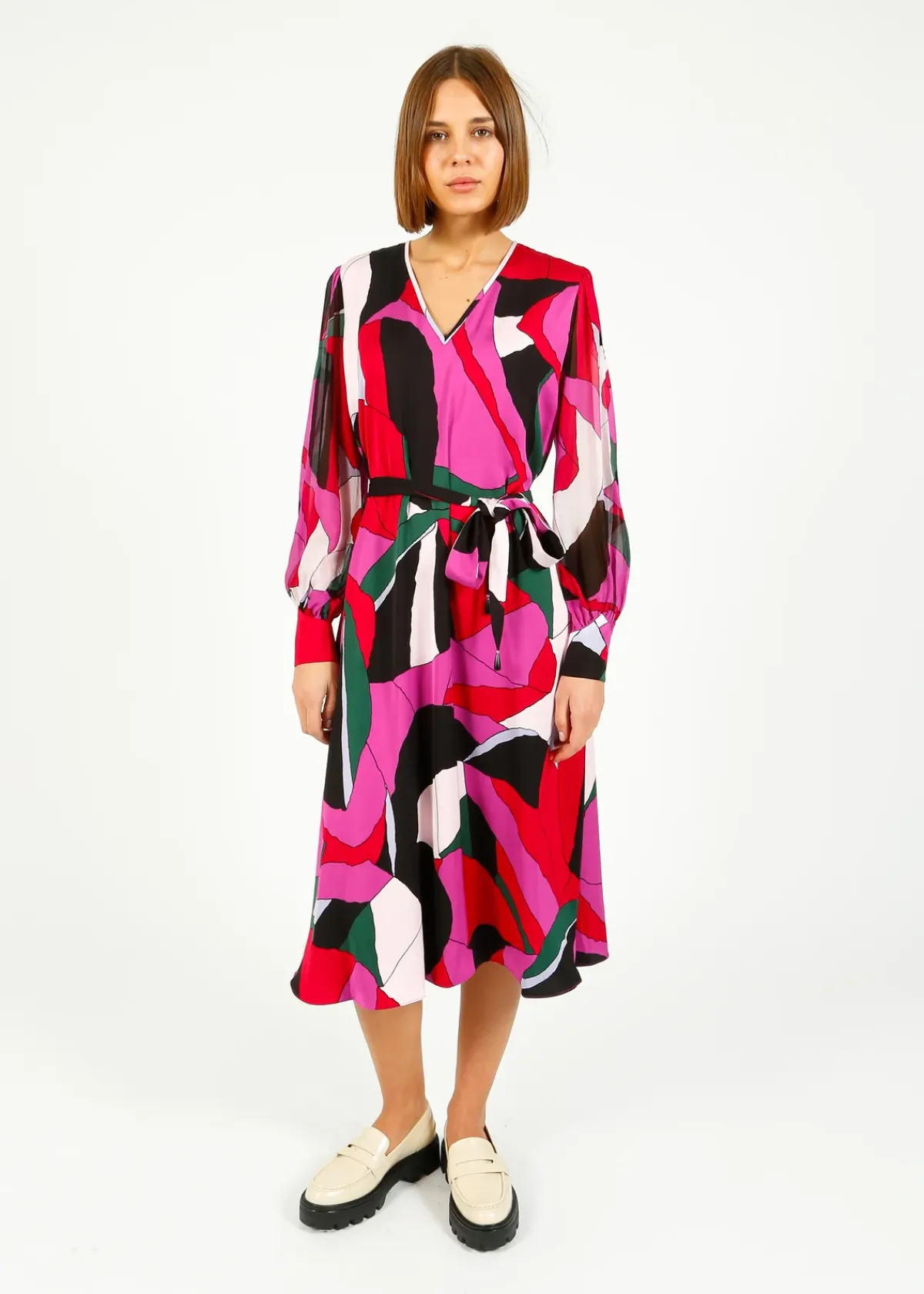 Diane Von Furstenberg DVF Abel Dress in Tendu Huge