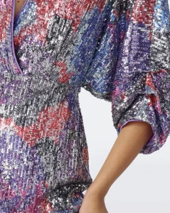 Diane Von Furstenberg DVF Jessel Dress in Rose Blue