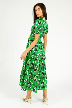 Diane Von Furstenberg DVF Jonah Dress in Iris Green