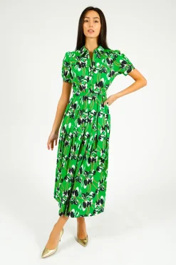 Diane Von Furstenberg DVF Jonah Dress in Iris Green