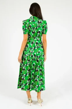 Diane Von Furstenberg DVF Jonah Dress in Iris Green