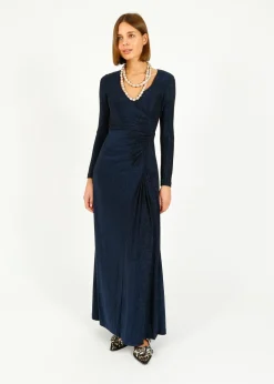 Diane Von Furstenberg DVF Raffi Dress in Metallic Midnight