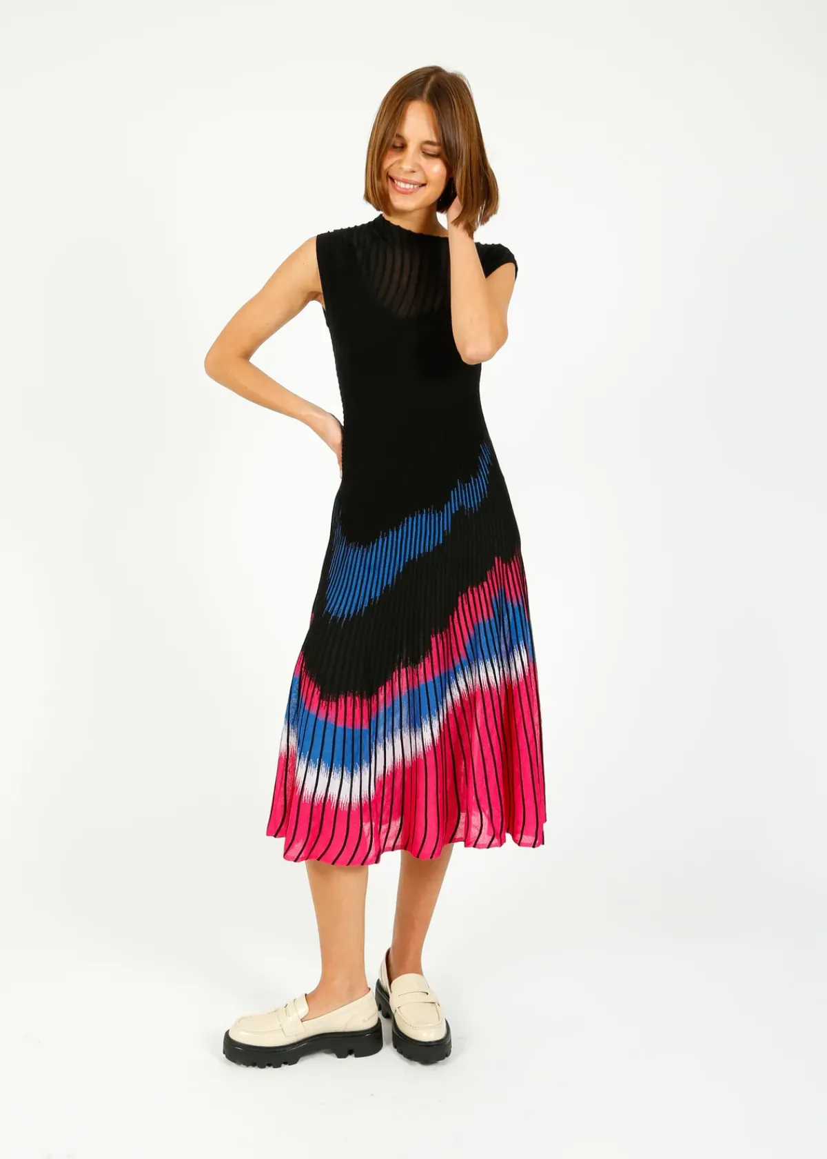 Diane Von Furstenberg DVF Rick Dress in Floating Block